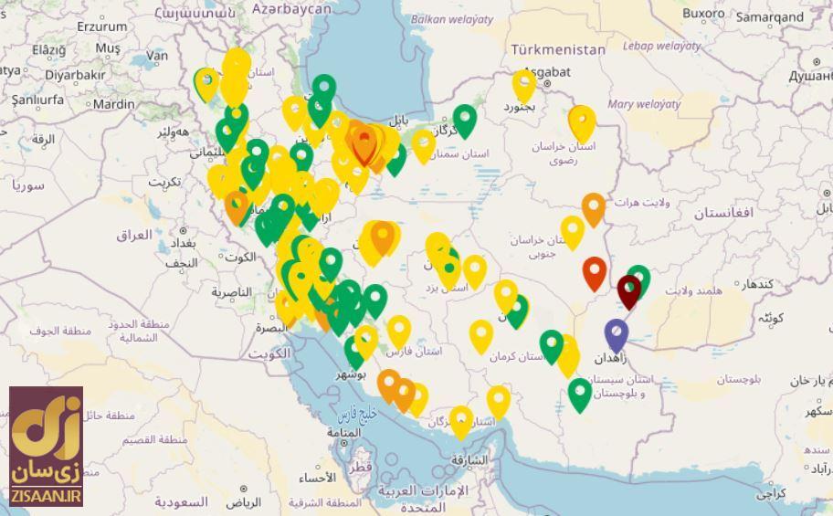 شاخص لودگی هوا در کشور