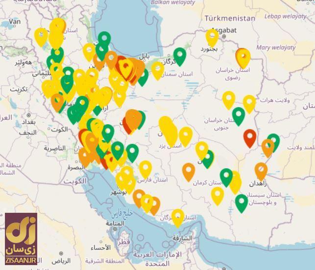 شاخص آلودگی هوای کشور
