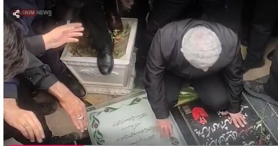 فرمانده سپاه قدس در کرمان بر سر مزار سردار سلیمانی