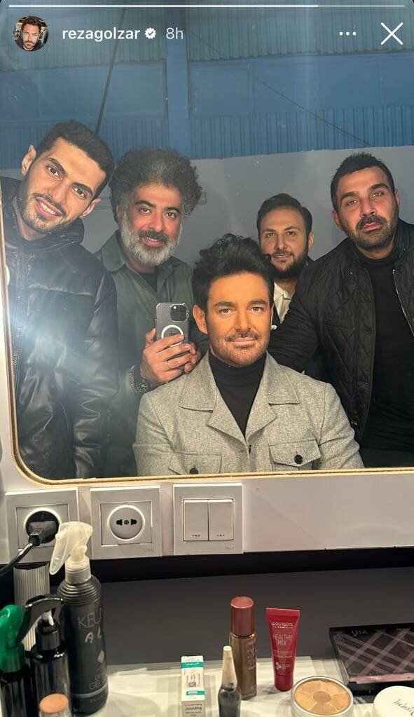 (عکس) محمدرضا گلزار در پشت صحنه برنامه جدیدش