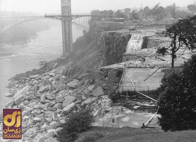 تصویری هولناک از آبشار نیاگارا بدون آب!