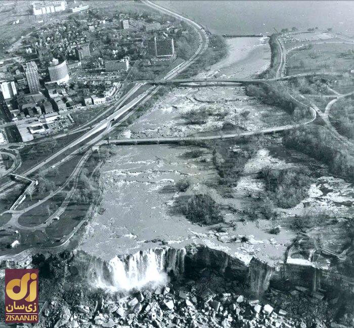 تصاویری هولناک از آبشار نیاگارا بدون آب!