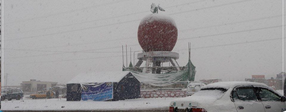 تصاویری عجیب از بارش برف سنگین در افغانستان