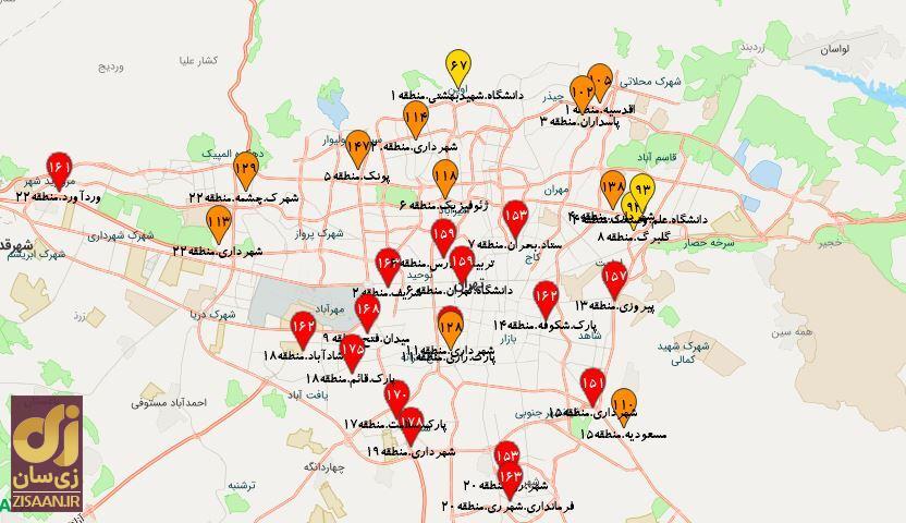 آلودگی هوا در تهران
