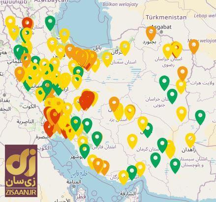 شاخص آلودگی هوا در ایران