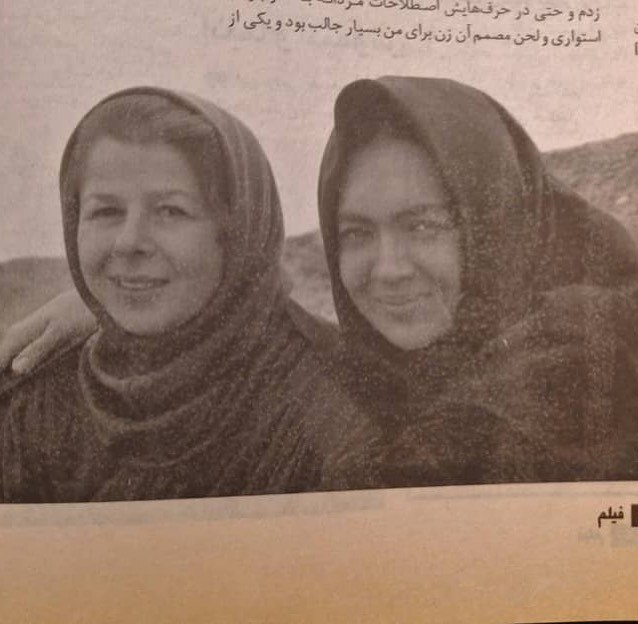 عکس نیکی کریمی در پشت صحنه فیلم پری