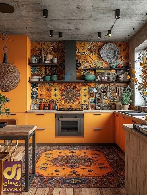 (تصاویر) طراحی یک آشپزخانه به سبک معماری ایرانی توسط هوش مصنوعی