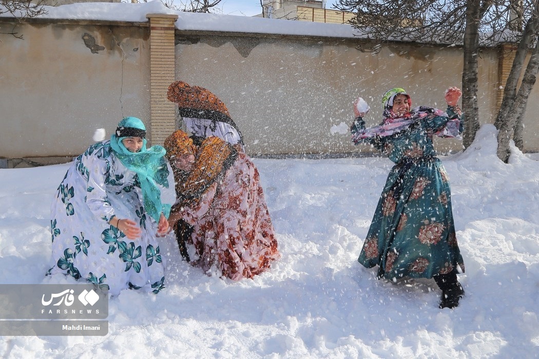 شور و نشاط برفی در «اَهَر»