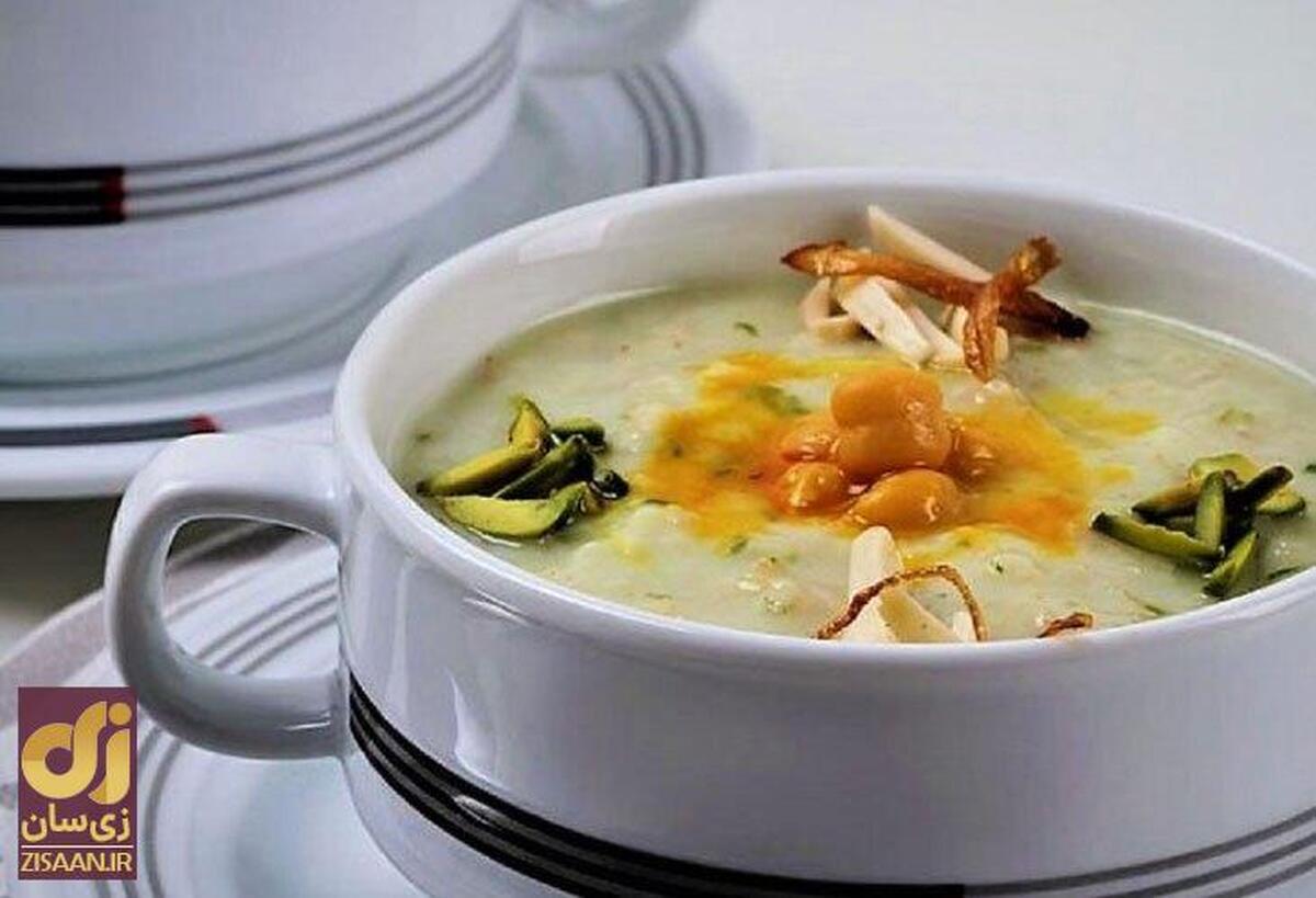 طرز تهیه آش شیر یا سوت آشی اصل زنجان