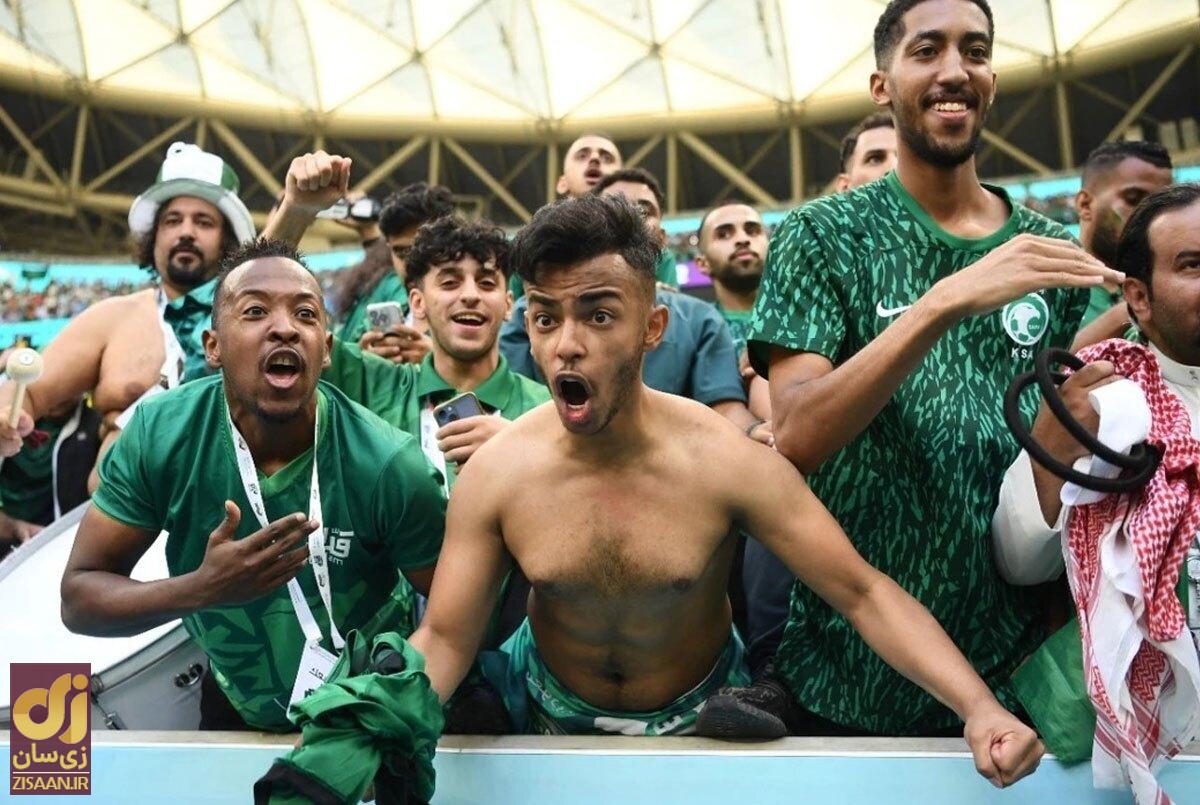 (ویدئو) حرکت متفاوت هواداران عربستان پس از شکست
