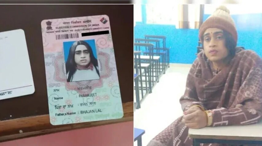 (تصاویر) این مرد لباس زنانه پوشید تا به جای دوست دخترش امتحان بدهد!