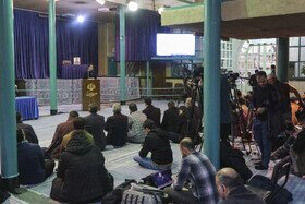 (عکس) سخنرانی عجیب سعید جلیلی تنها با حضور چند نفر سخنرانی سعید جلیلی