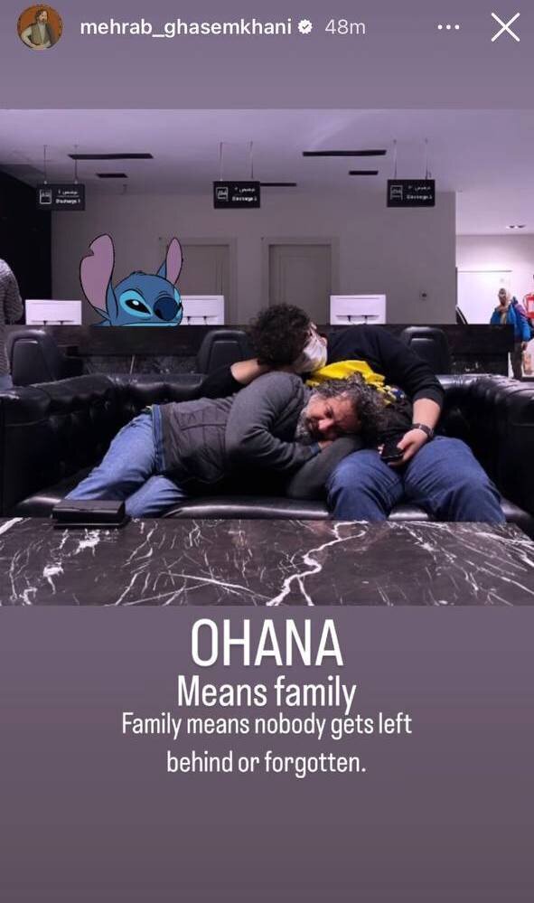 مهراب قاسم‌خانی در بیمارستان