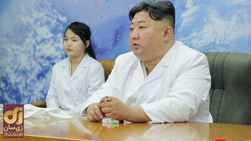 کیم جونگ اون و دخترش با لباس سفید