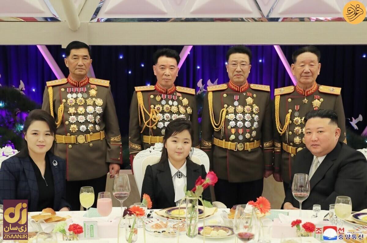 دختر و همسر کیم جونگ اون سر میز غذا