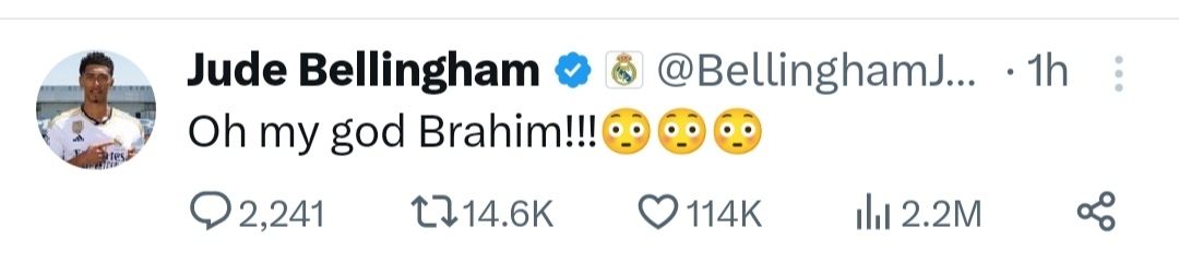 حیرت و تعجب جود بلینگام