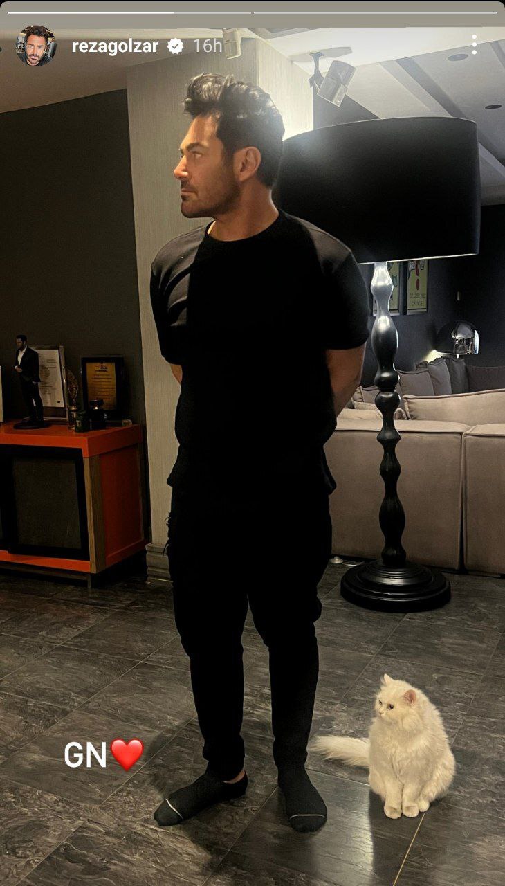 ژست جالب و بامزه محمدرضا گلزار