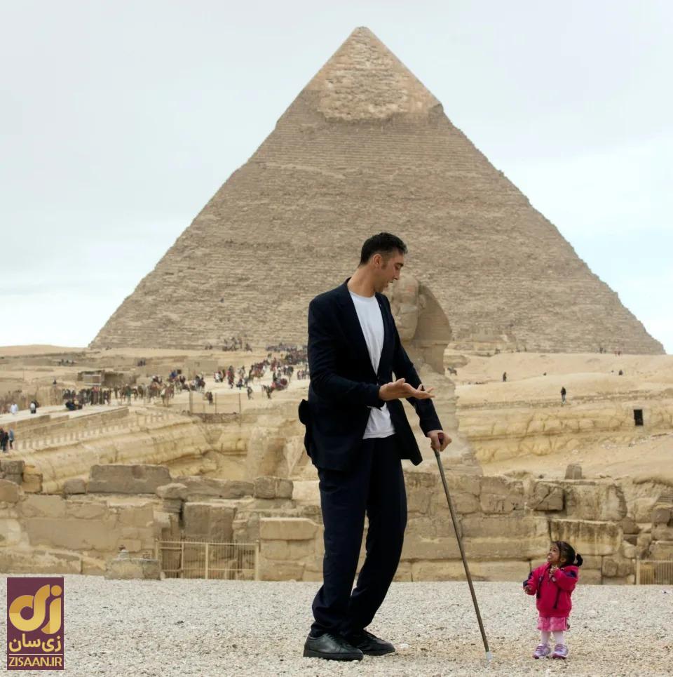 بلندقدترین مرد جهان و کوتاهترین زن دنیا دوباره همدیگر را ملاقات کردند؛ اینبار در کالیفرنیا بلندقدترین مرد جهان و کوتاهترین زن دنیادر مصر