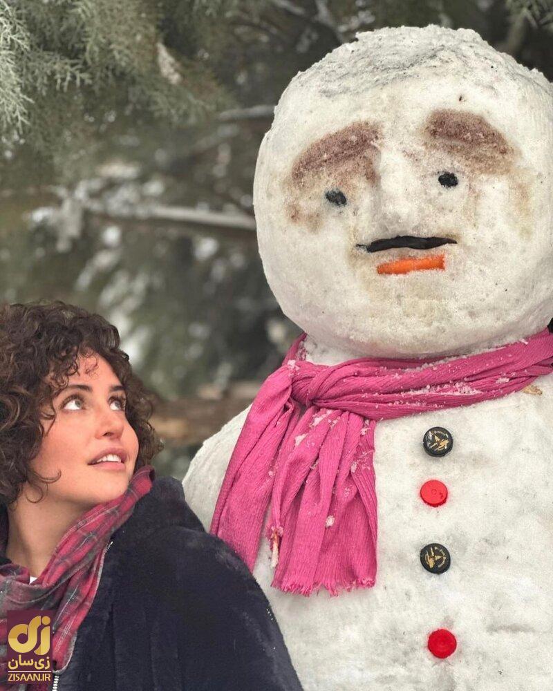 (ویدئو) تصویر جنجالی الناز شاکردوست با آدم‌برفی و یک فیلم عجیب!
