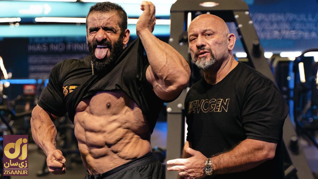 هادی چوپان در کنار هنی رامبد مربی خود