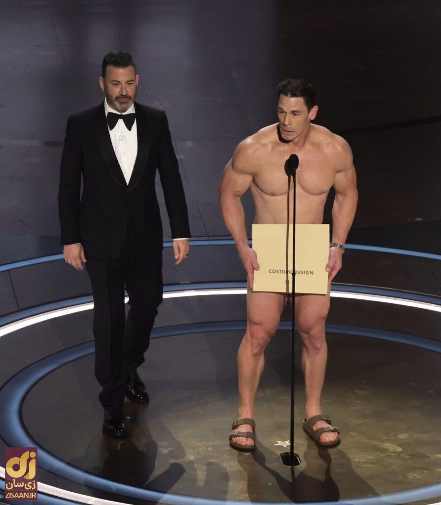 چرا جان سینا لخت روی سن آکادمی اسکار آمد؛ لخت اسکار را هم دیدیم! +تصاویر