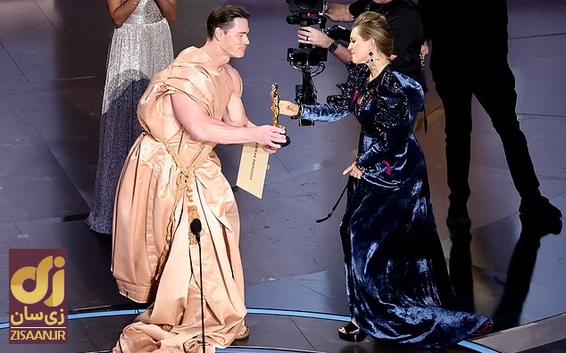 چرا جان سینا لخت روی سن آکادمی اسکار آمد؛ لخت اسکار را هم دیدیم! +تصاویر