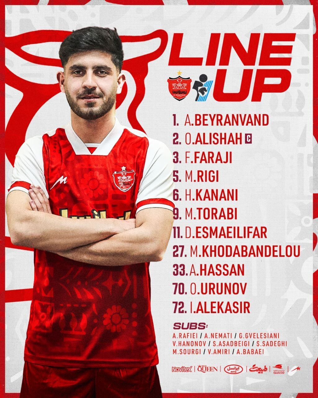 اعلام ترکیب پرسپولیس برای دیدار برابر پیکان