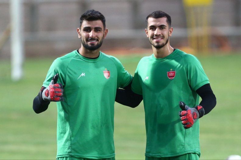 (عکس) جانشین علیرضا بیرانوند معرفی شد دو بازیکن پرسپولیس با لباس سبز