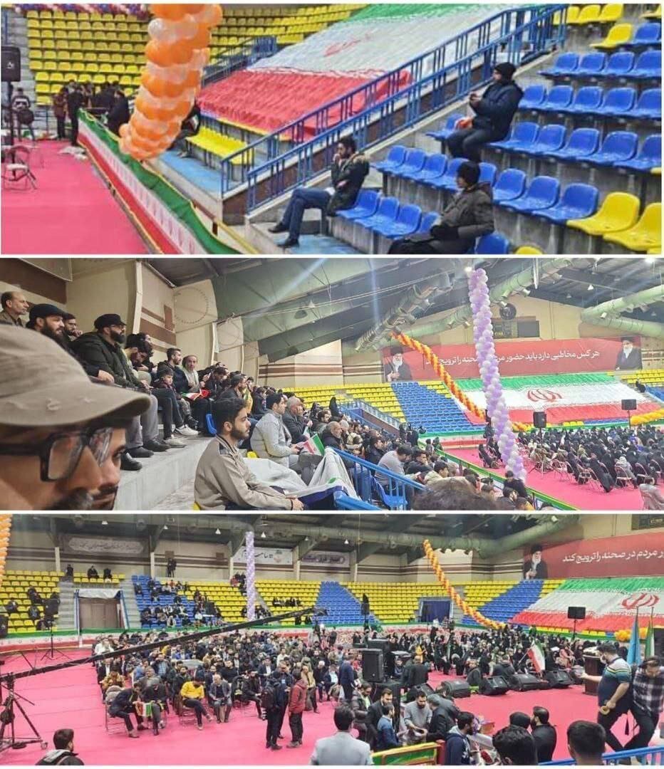 (عکس) سخنرانی رائفی‌پور برای صندلی‌های خالی