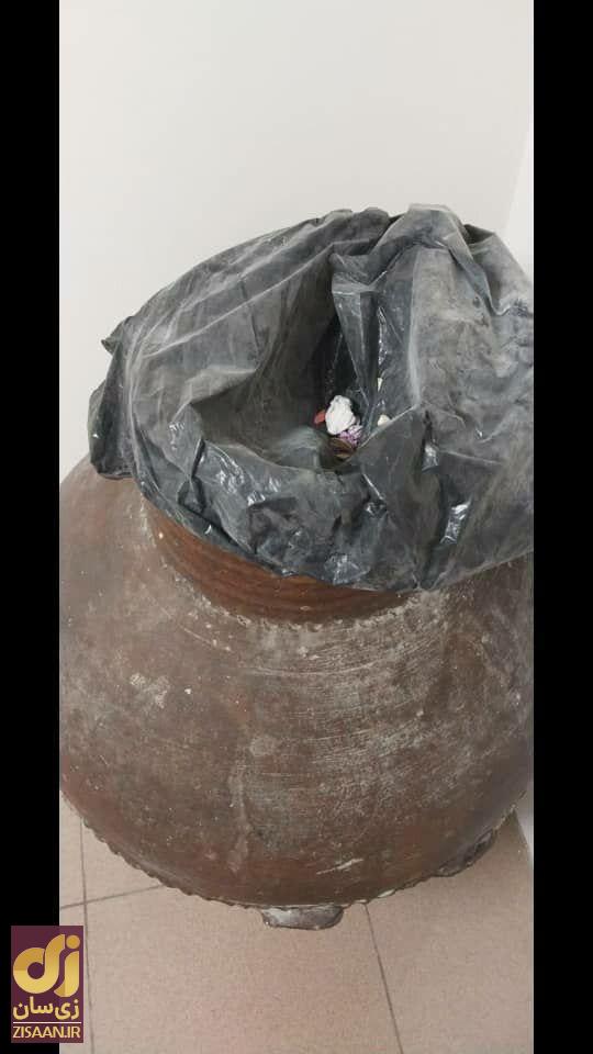 باورنکردنی؛ استفاده از خمره باستانی به عنوان سطل آشغال در رشت!