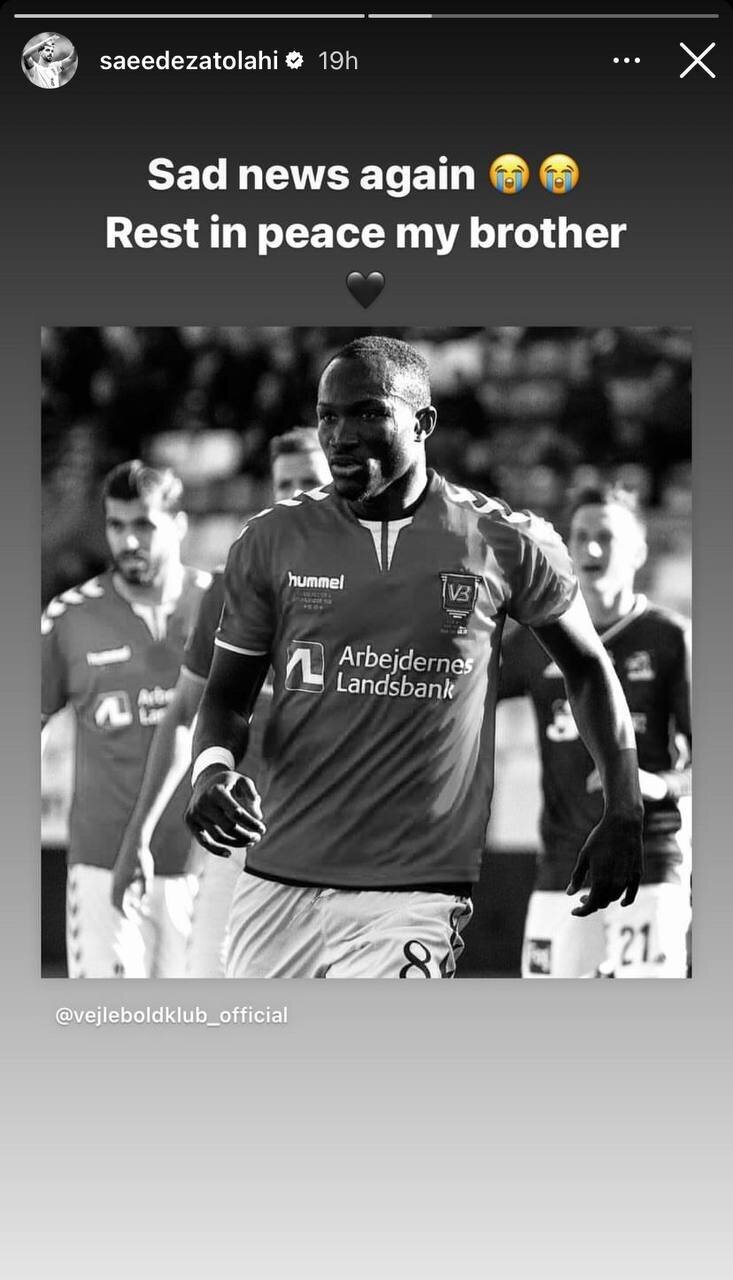 استوری تلخ بازیکن تیم ملی برای درگذشت هم‌تیمی‌اش