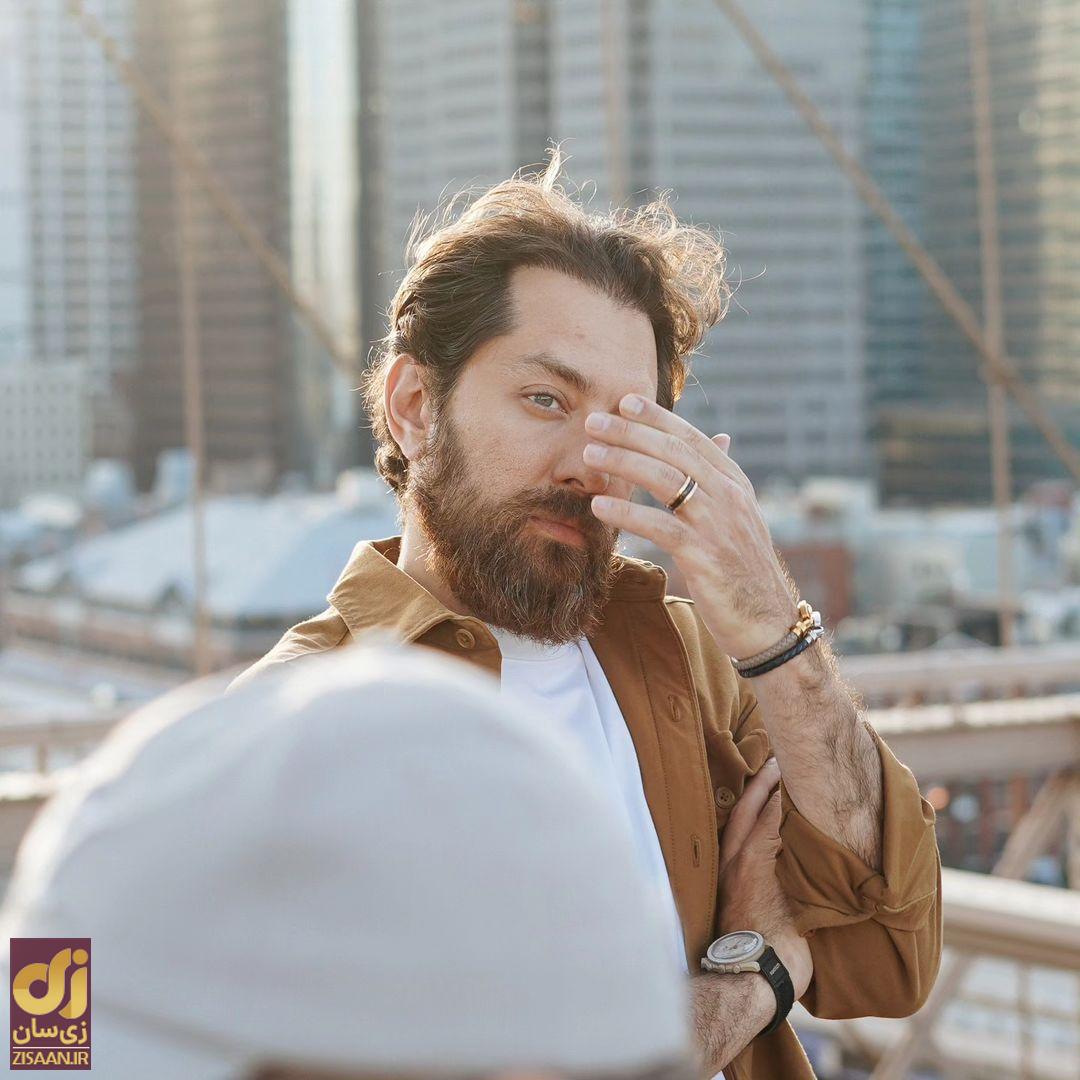 (تصاویر) بهرام رادان با این استایل جذاب در یک سفر خارجی