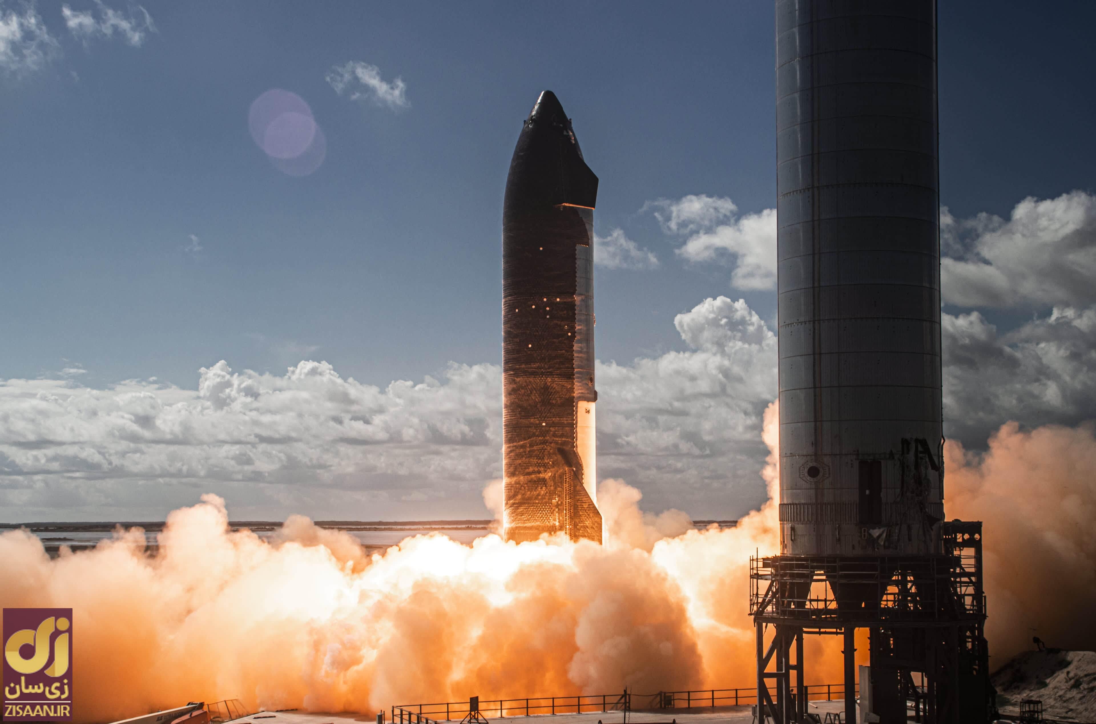 اولین پرتاب آزمایشیموشک استارشیپ