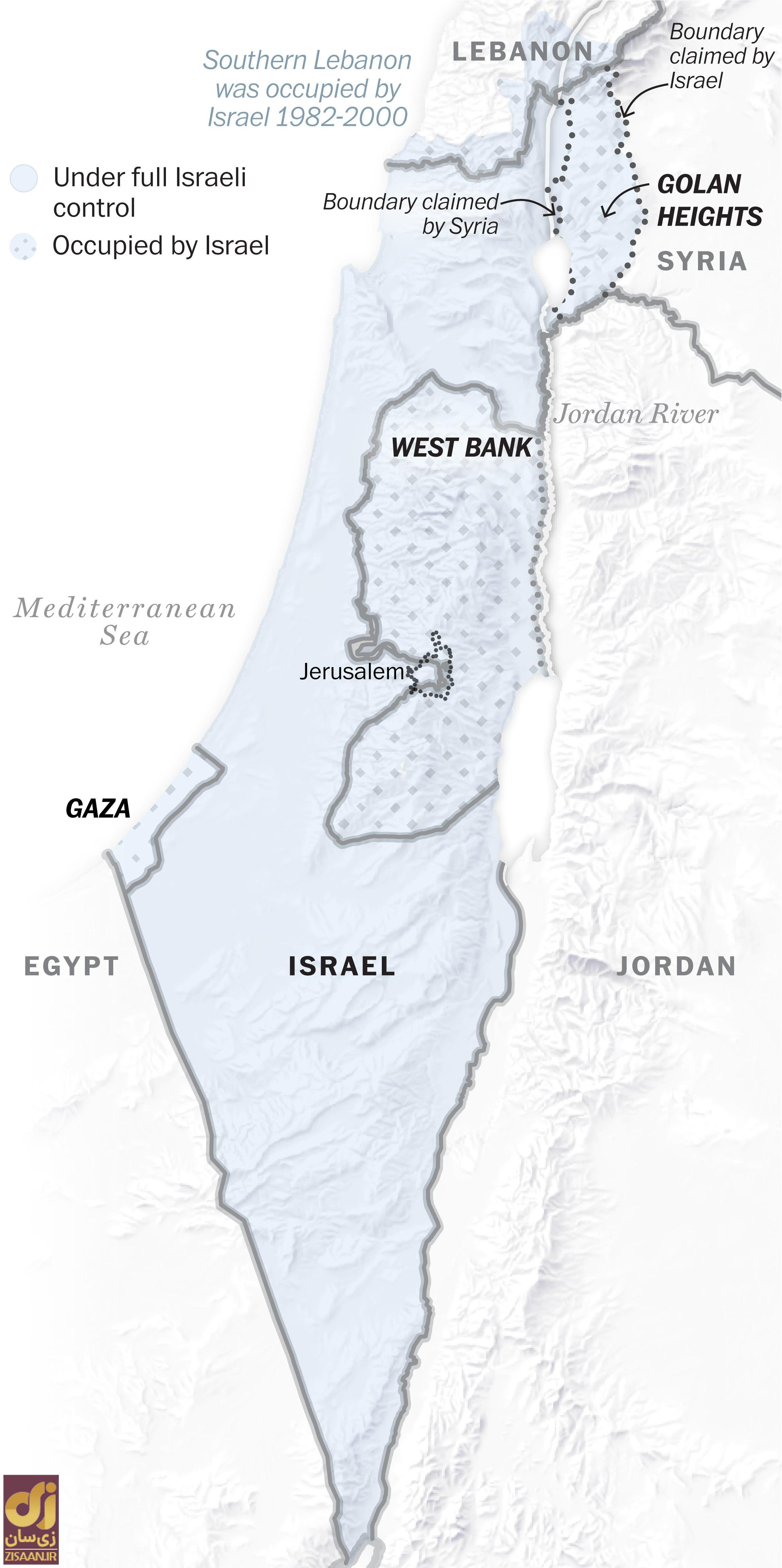 شش نقشه که مرز‌های اسرائیل و سرزمین‌های فلسطینی را توضیح می‌دهد