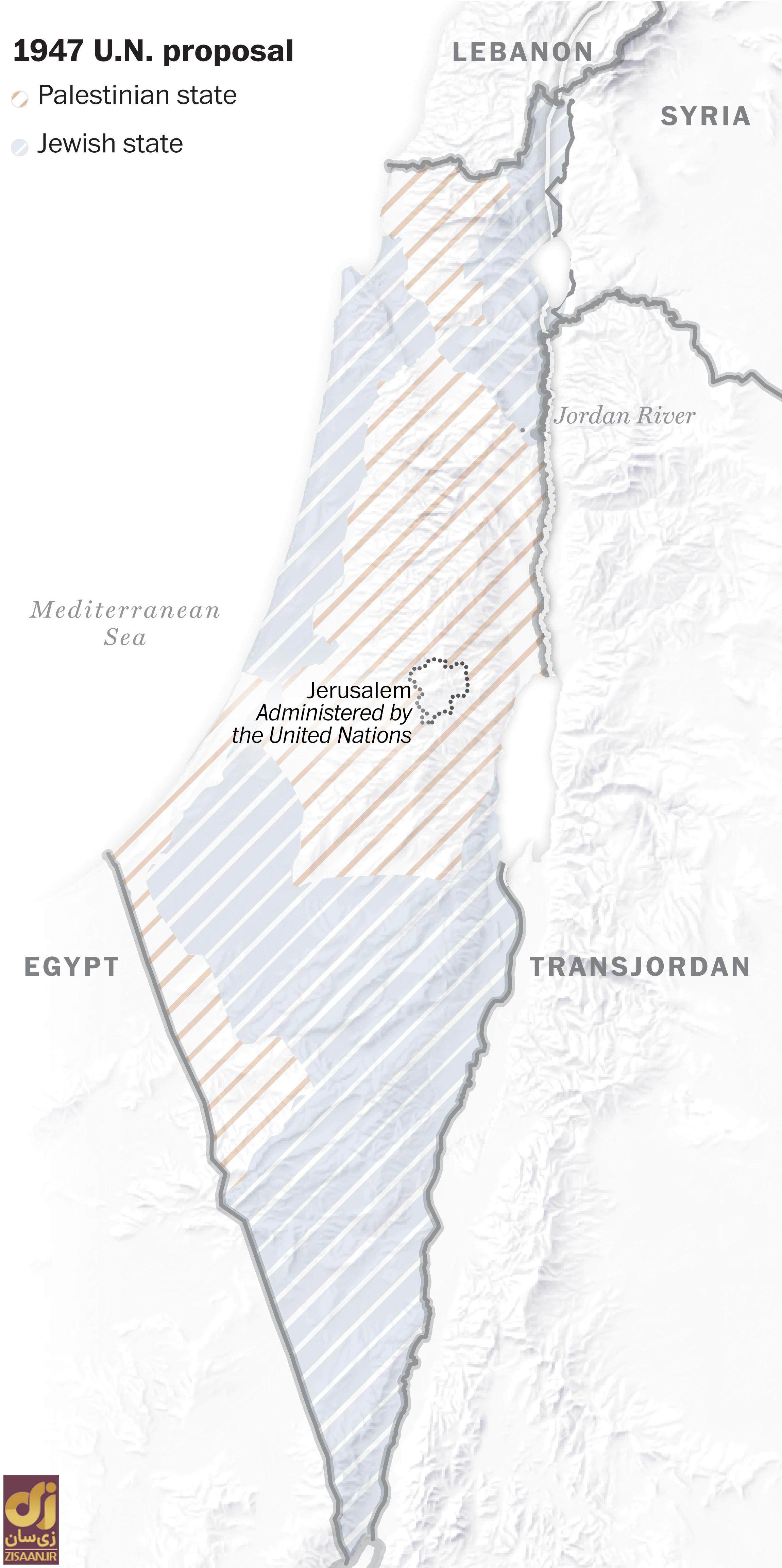شش نقشه که مرز‌های اسرائیل و سرزمین‌های فلسطینی را توضیح می‌دهد