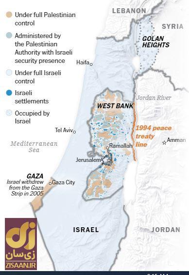 شش نقشه که مرز‌های اسرائیل و سرزمین‌های فلسطینی را توضیح می‌دهد