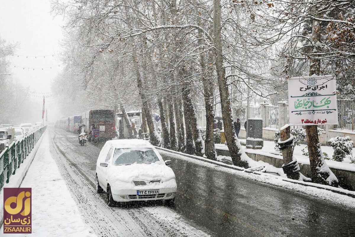 کولاک برف در این ۵ نقطه تهران