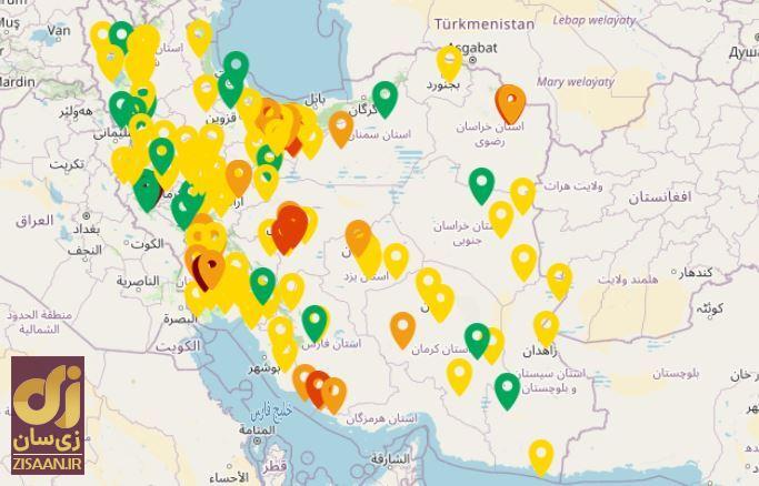 شاخص آلودگی هوای کشور