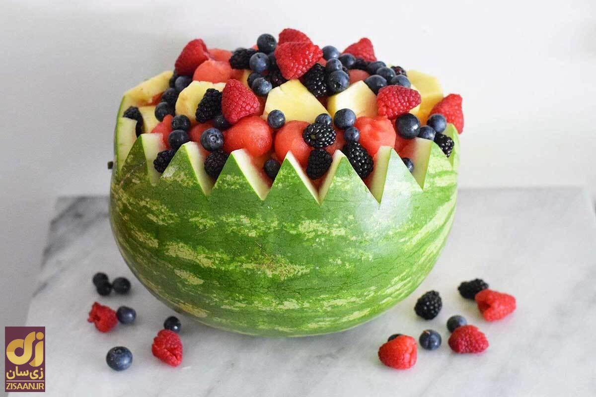روش‌های حرفه‌ای و ساده برای تزیین هندوانه شب یلدا + عکس و فیلم