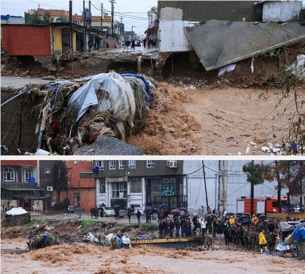 رانش گل‌ولای در پی سیل شدید در دهوک کردستان عراق