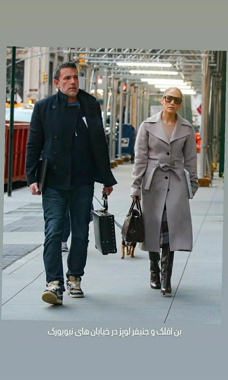 (عکس) نمایی از چهره شکسته شده جنیفر لوپز در کنار بن افلک