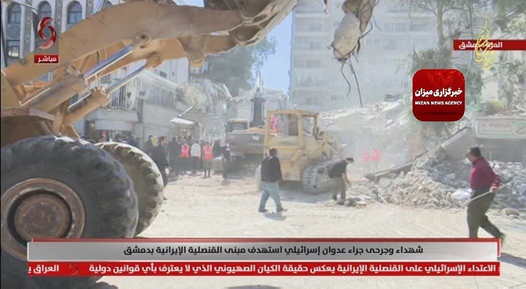 (تصاویر) ادامه آواربرداری از ساختمان کنسولگری ایران در دمشق (تصاویر) ادامه آواربرداری از ساختمان کنسولگری ایران در دمشق