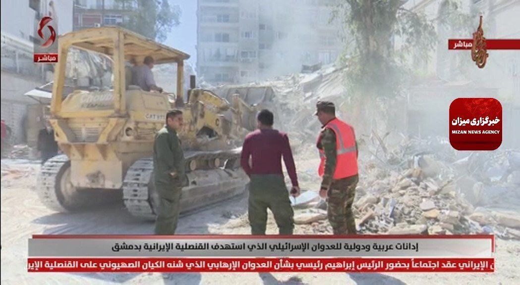 (تصاویر) ادامه آواربرداری از ساختمان کنسولگری ایران در دمشق (تصاویر) ادامه آواربرداری از ساختمان کنسولگری ایران در دمشق