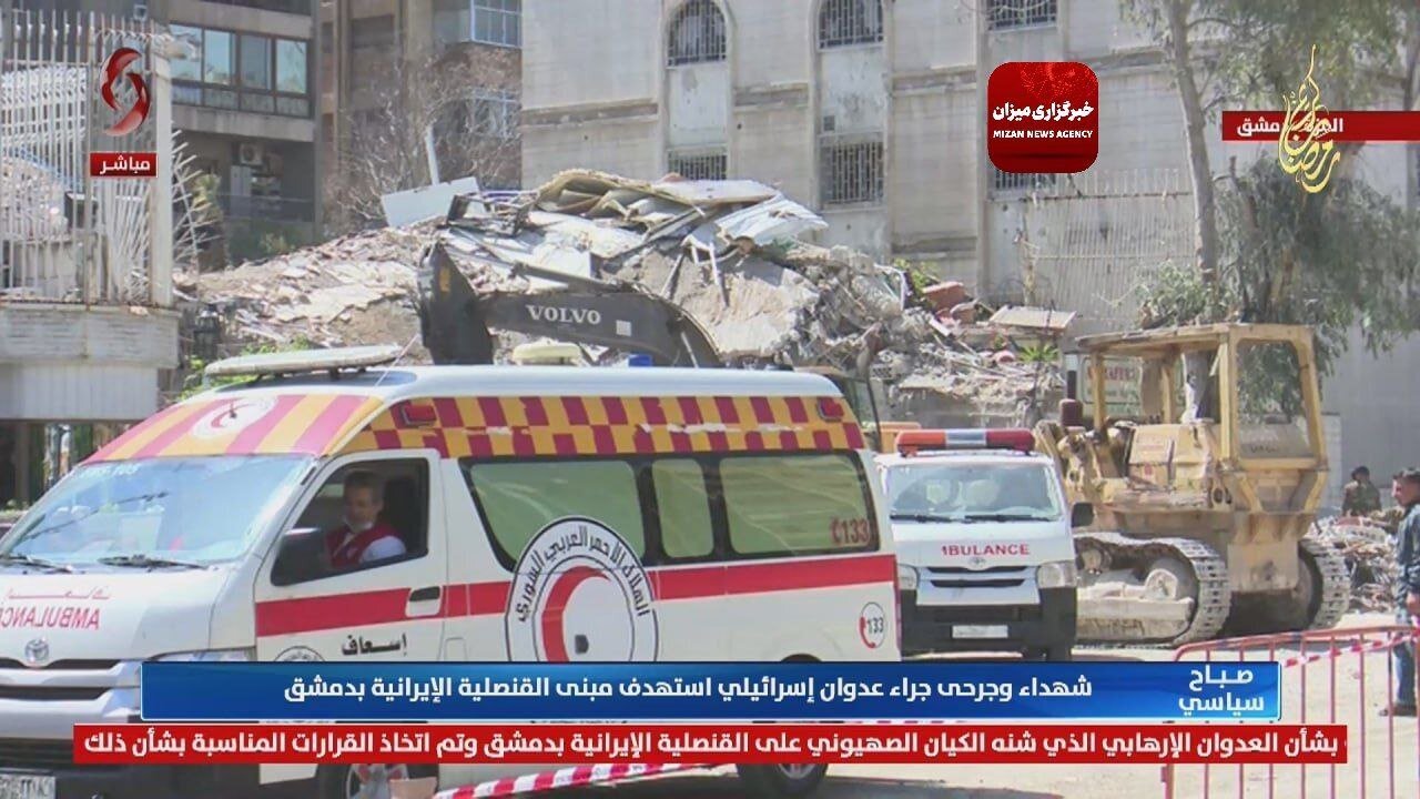 (تصاویر) ادامه آواربرداری از ساختمان کنسولگری ایران در دمشق (تصاویر) ادامه آواربرداری از ساختمان کنسولگری ایران در دمشق