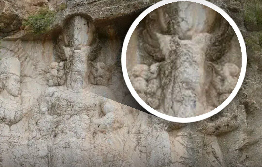 (عکس) تخریب تاج بهرام ساسانی با مواد منفجره!