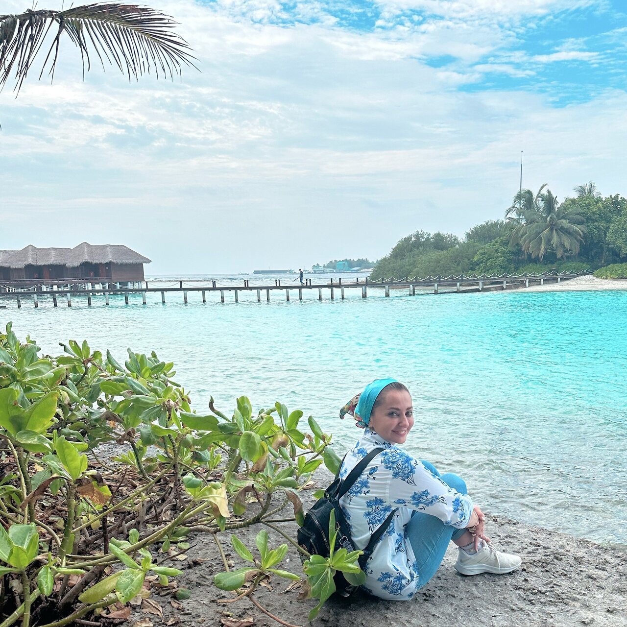 خوشگذرانی بازیگر زن تلویزیون در جزیره مالدیو + عکس