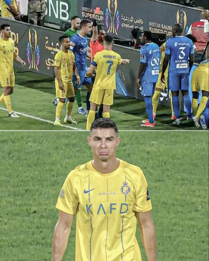 اخراج جنجالی رونالدو در ابوظبی