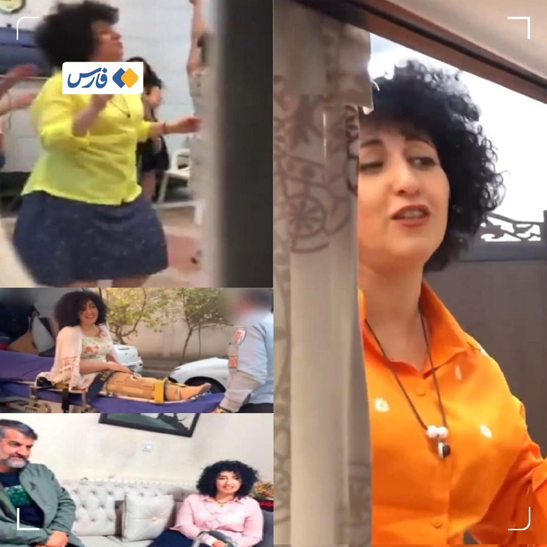 فیلم جنجالی رقصیدن نرگس محمدی در زندان اوین