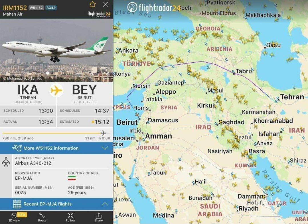 پرواز‌های ایرانی از آسمان سوریه منع شدند