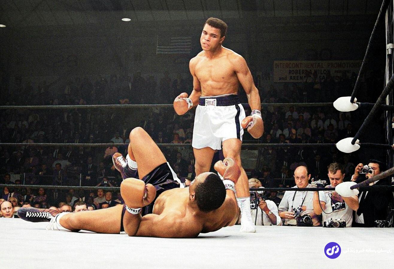 «علی بومایه»؛ افشای اسرار بوکسور افسانهای جهان صحنه ای مسابقه بوکس محمدعلی کلی با مشت های گره کرده